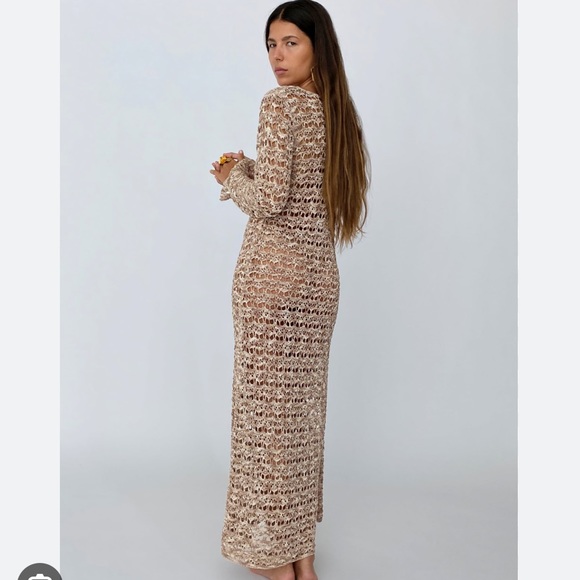 Zara Beige Maxi Dress - Picture 4 of 10